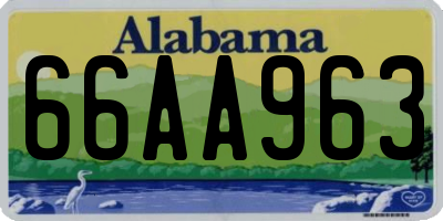 AL license plate 66AA963