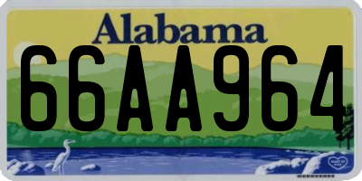 AL license plate 66AA964