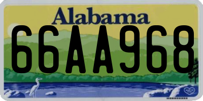 AL license plate 66AA968