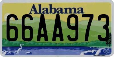 AL license plate 66AA973