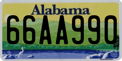 AL license plate 66AA990