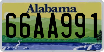 AL license plate 66AA991
