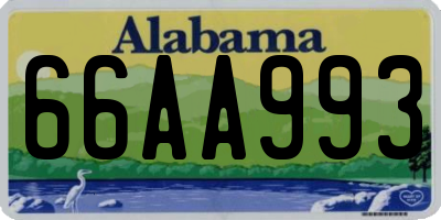 AL license plate 66AA993