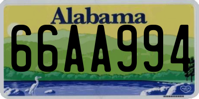 AL license plate 66AA994