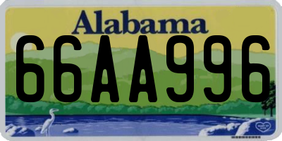 AL license plate 66AA996