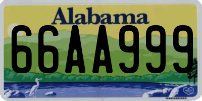 AL license plate 66AA999