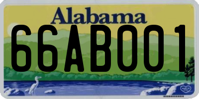 AL license plate 66AB001