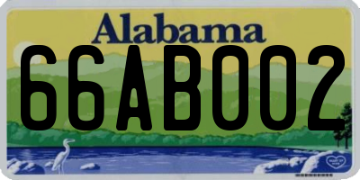 AL license plate 66AB002