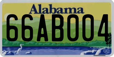 AL license plate 66AB004