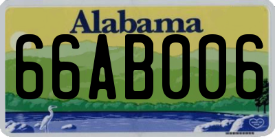 AL license plate 66AB006