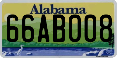 AL license plate 66AB008