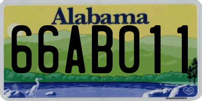 AL license plate 66AB011