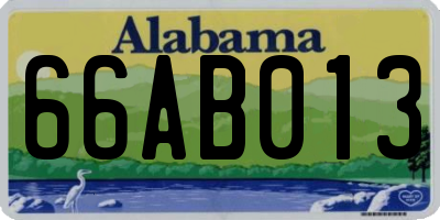 AL license plate 66AB013