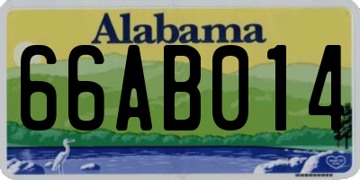 AL license plate 66AB014