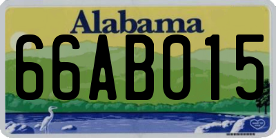 AL license plate 66AB015