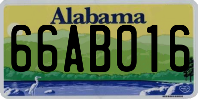 AL license plate 66AB016