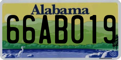 AL license plate 66AB019