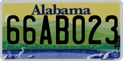 AL license plate 66AB023