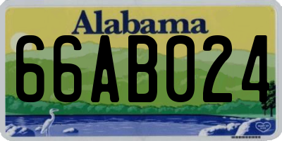 AL license plate 66AB024
