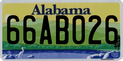 AL license plate 66AB026