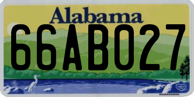 AL license plate 66AB027