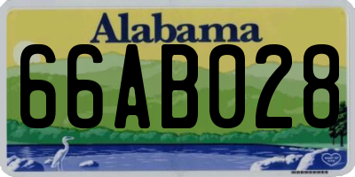 AL license plate 66AB028