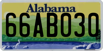 AL license plate 66AB030