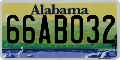 AL license plate 66AB032