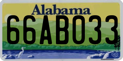 AL license plate 66AB033