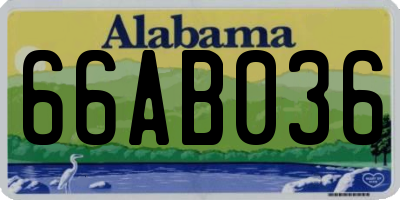 AL license plate 66AB036
