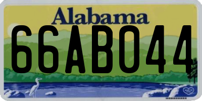 AL license plate 66AB044