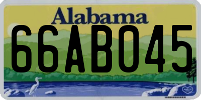 AL license plate 66AB045