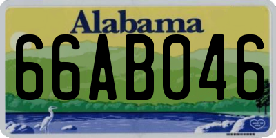 AL license plate 66AB046