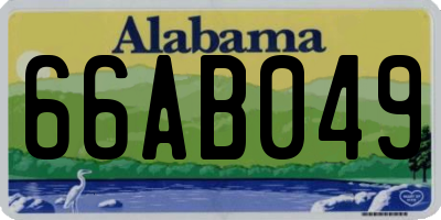 AL license plate 66AB049