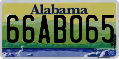 AL license plate 66AB065