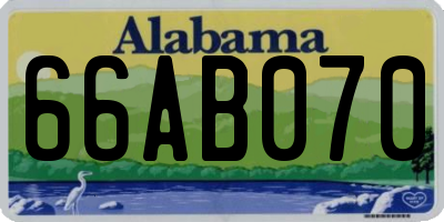 AL license plate 66AB070
