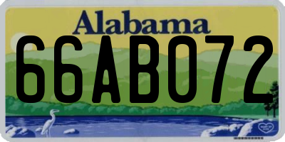 AL license plate 66AB072