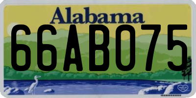 AL license plate 66AB075