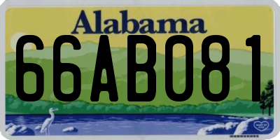 AL license plate 66AB081