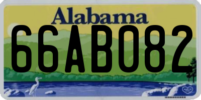 AL license plate 66AB082