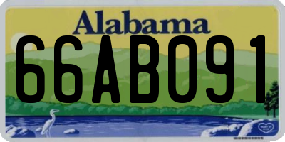 AL license plate 66AB091