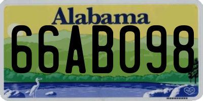 AL license plate 66AB098