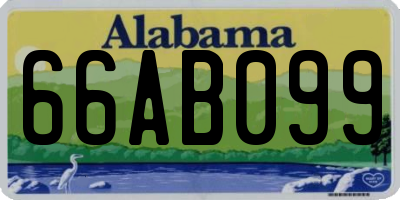 AL license plate 66AB099