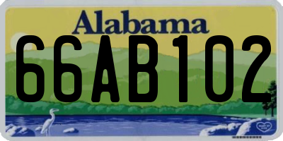 AL license plate 66AB102