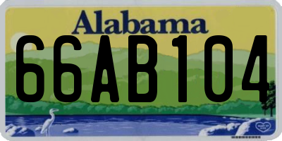 AL license plate 66AB104