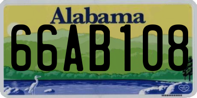 AL license plate 66AB108