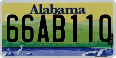AL license plate 66AB110