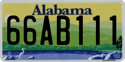 AL license plate 66AB111