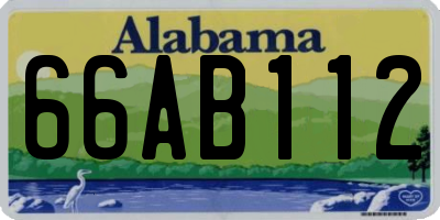 AL license plate 66AB112