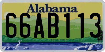 AL license plate 66AB113